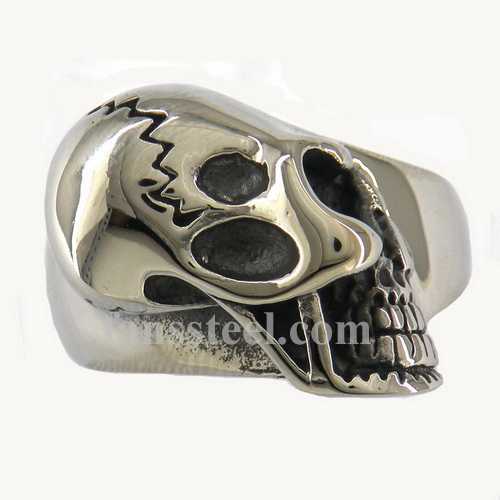 FSR11W68 crack Skull biker Ring - Click Image to Close